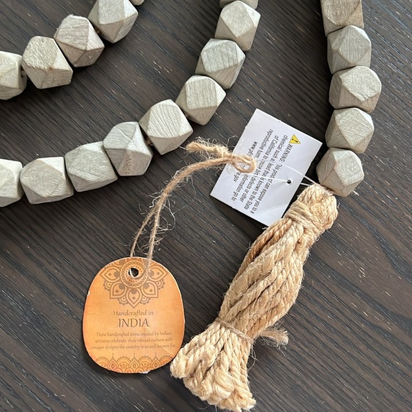 Handcrafted Wooden Beads with Tassels for home decor, great coffee table design - Picture 3 of 3